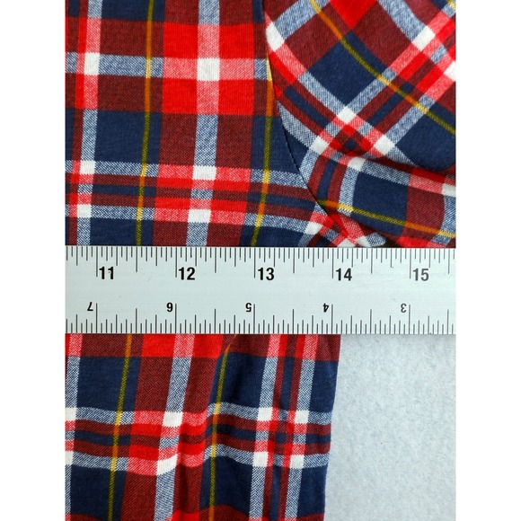 J. Crew Red Blue Plaid Long Sleeve‎ Turtleneck Top XS - Picture 5 of 8